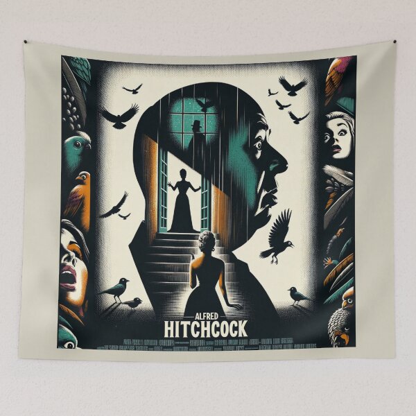 Item preview, Alfred Hitchcock Cinema Poster designed and sold by LIAMRIVIERART.