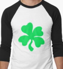 Custom Kingdom Baby Boys Girls Shamrock Four Leaf Clover St Patricks Day T-Shirt Men's Baseball ¾ T-Shirt