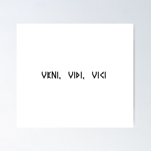 Veni Vidi Vici Poster for Sale by JPK21