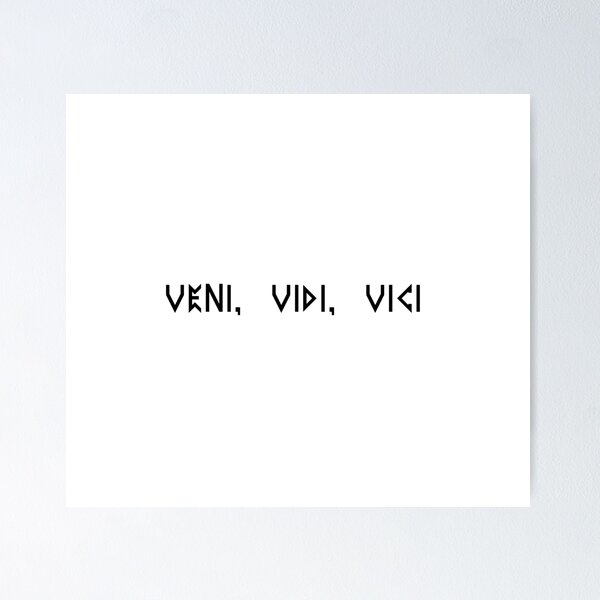 Veni Vidi Vici Posters - CafePress