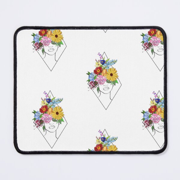 Item preview, Woman with colorful Flowers on her Head designed and sold by colorfulglee.