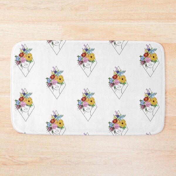 Item preview, Woman with colorful Flowers on her Head designed and sold by colorfulglee.