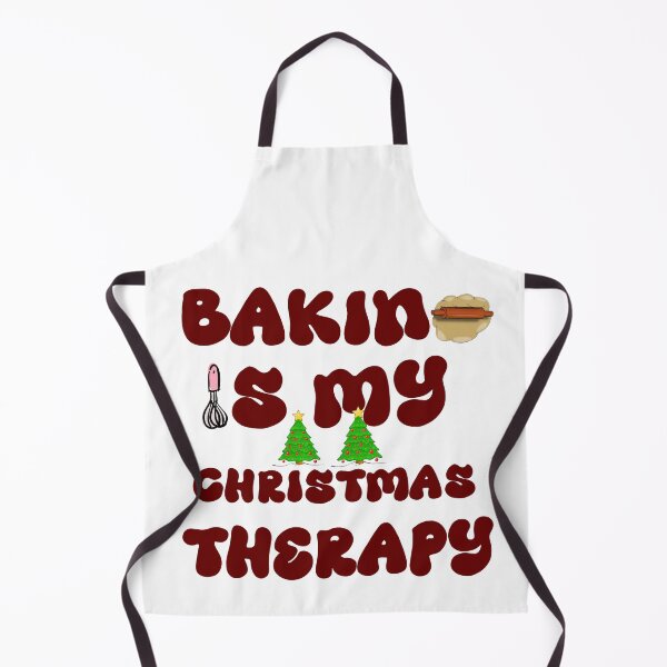Artikelvorschau, Lustige Backen ist meine Weihnachtstherapie-Schürze und Damen-Shirt entworfen und verkauft von USAPATRIOT.