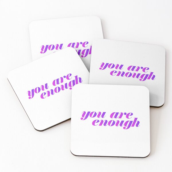 Item preview, You Are Enough quote in gradient designed and sold by VectorVasu.