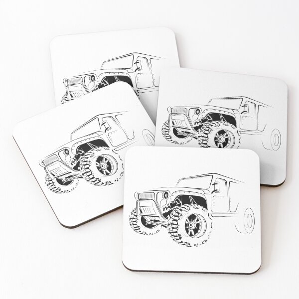 Item preview, 4x4 offroad car truck off road vehicle icon illustration cars designed and sold by AndreMi.