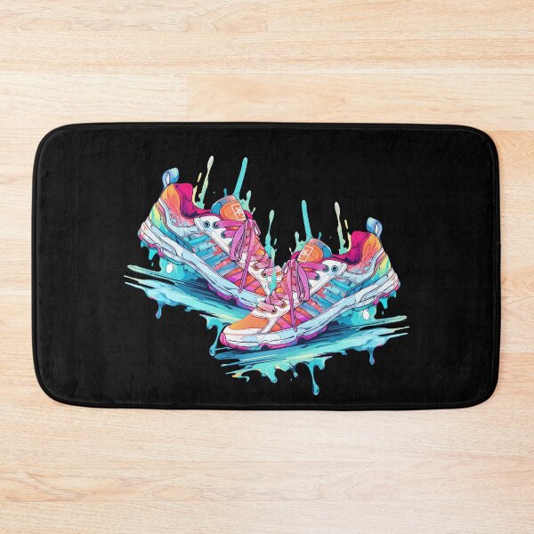 Item preview, Colorful watercolor sneakers - cool street sneakers designed and sold by WallGemsArt.