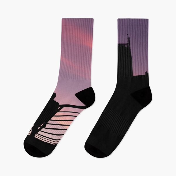 Item preview, Sunset bridge silhouette, fine art street photography designed and sold by nachodramis.