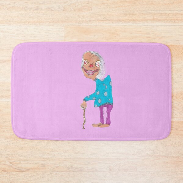 Item preview, The Elderly Jester: A Haunting Portrait - Original Marker Drawing of a Bright Blue and Pink Dressed Creepy Clown Stickers and More designed and sold by DuskGallery.