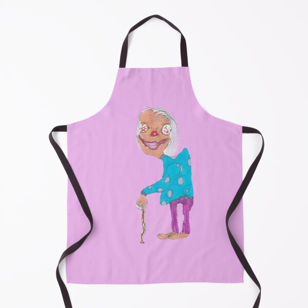 Item preview, The Elderly Jester: A Haunting Portrait - Original Marker Drawing of a Bright Blue and Pink Dressed Creepy Clown Stickers and More designed and sold by DuskGallery.