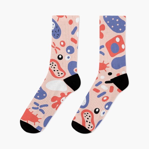 Item preview, Biology pattern with microbes and bacteria cells designed and sold by kapotka.