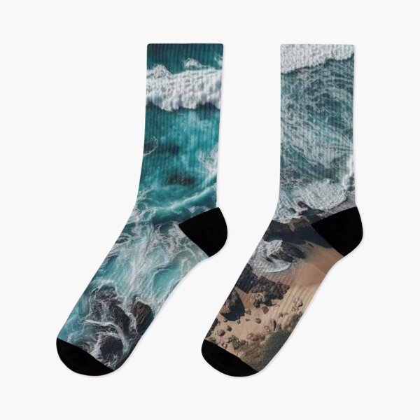 Item preview, Rough sea waves white and sandy shore of the beach designed and sold by AndrewWorld.