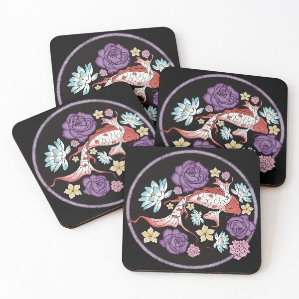 Item preview, Koi with Flowers designed and sold by MistyMortal.