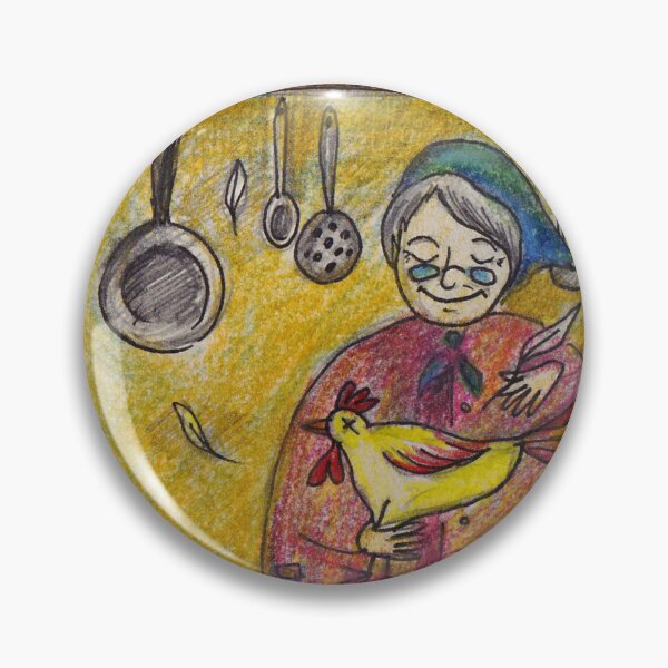 Item preview, Colorful Drawing of Grandma making Broth designed and sold by colorfulglee.