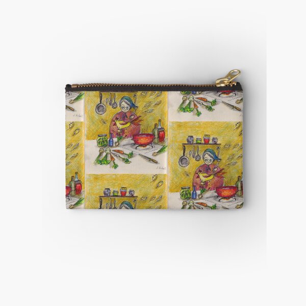 Item preview, Colorful Drawing of Grandma making Broth designed and sold by colorfulglee.
