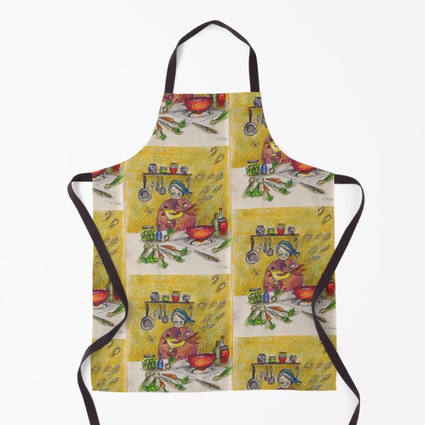 Item preview, Colorful Drawing of Grandma making Broth designed and sold by colorfulglee.
