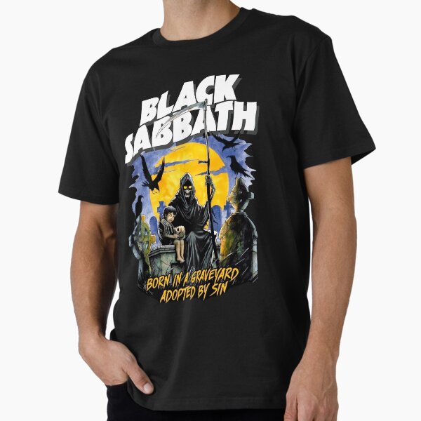Aperçu de l'œuvre Black Sabbath - T-shirt streetwear créée et vendue par TRIIILOGY.