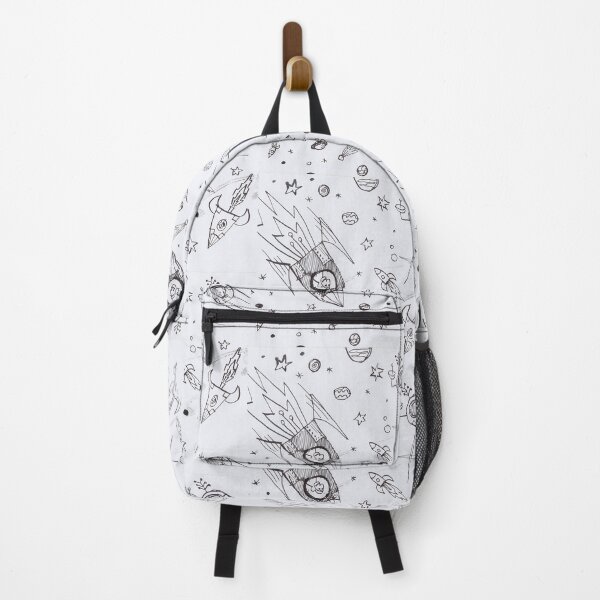 Item preview, Pen Drawing of Rockets and Stars in Space designed and sold by colorfulglee.