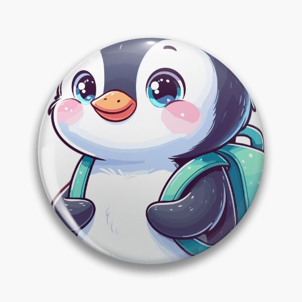 Item preview, Cute penguin with school bag designed and sold by LongIslandDesgn.