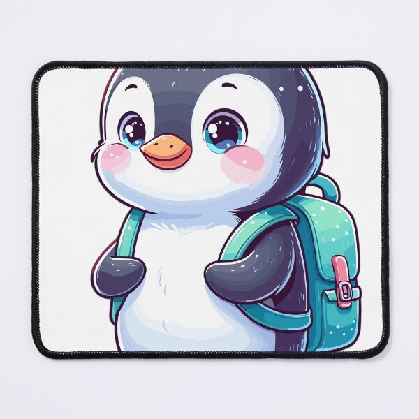 Item preview, Cute penguin with school bag designed and sold by LongIslandDesgn.