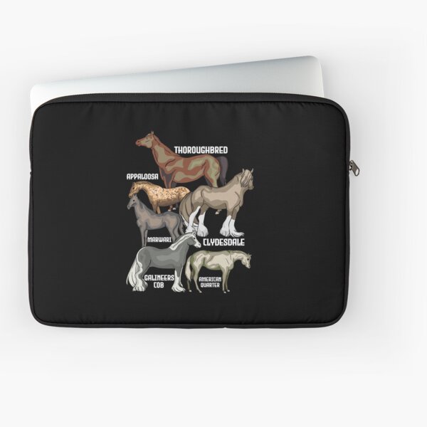Aperçu de l'œuvre Races de chevaux équitation cadeau femmes chevaux créée et vendue par DSWShirts.