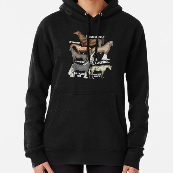 Aperçu de l'œuvre Races de chevaux équitation cadeau femmes chevaux créée et vendue par DSWShirts.