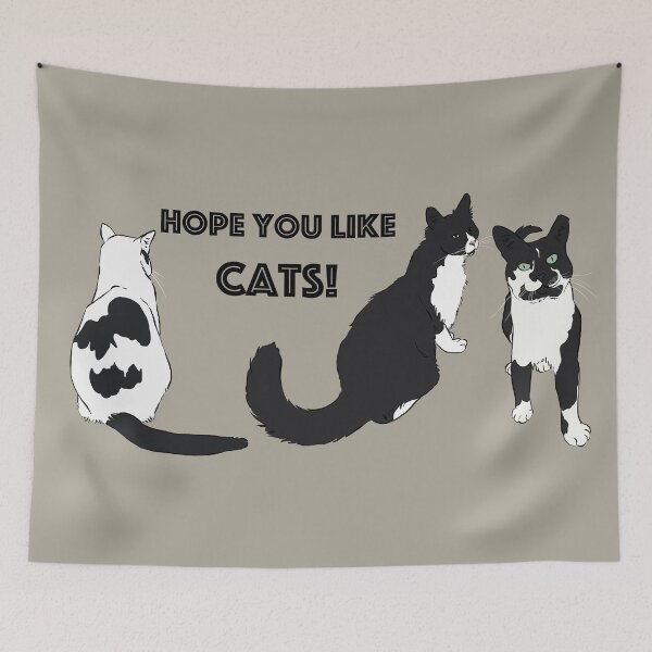 Item preview, Hope You Like Cats (Black and White) designed and sold by UrsulaRodgers.