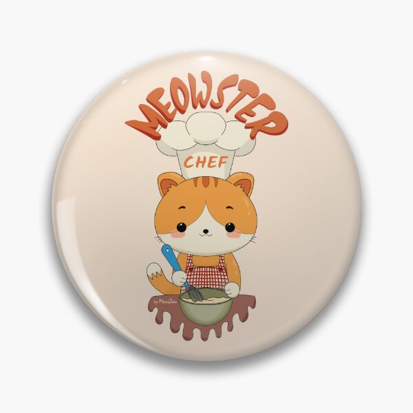 Item preview, Super Cute Cat Chef Illustration with a Master Joke designed and sold by byMariZen.