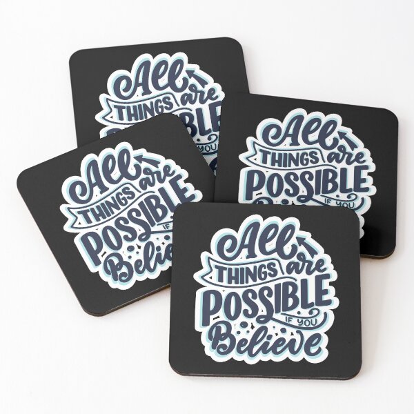 Item preview, All Things Are Possible if You Believe - Inspirational design designed and sold by SlickCity.