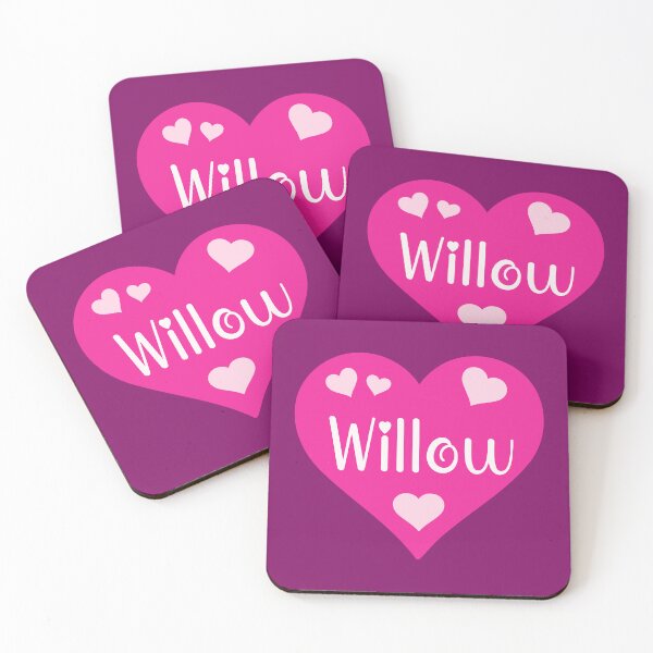 Item preview, Willow Name Pink Heart  designed and sold by Jeallan Designs.