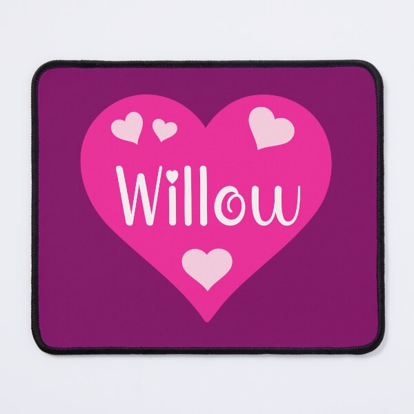 Item preview, Willow Name Pink Heart  designed and sold by Jeallan Designs.