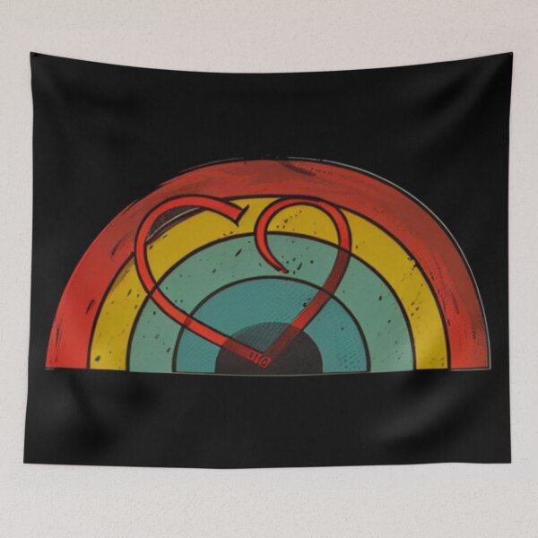 Item preview, AI edited Rainbow loveheart red and green designed and sold by FlossOrFi.