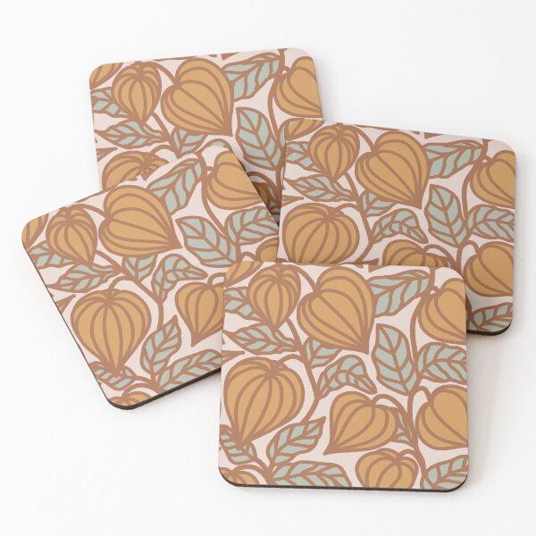 Item preview, Alkekengi Botanical Pattern designed and sold by LaCollineStudio.