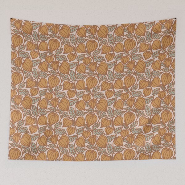 Item preview, Alkekengi Botanical Pattern designed and sold by LaCollineStudio.