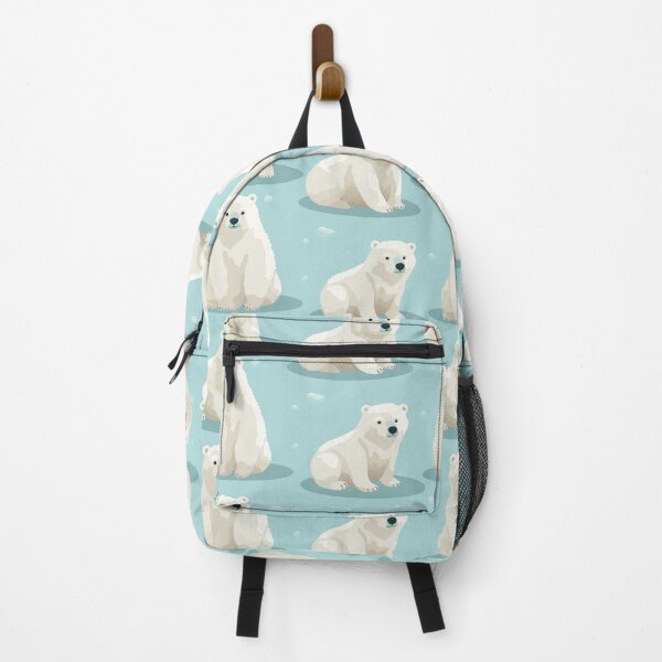 Item preview, Cute Sitting Polar Bears on a Blue Pattern designed and sold by Blue-Banana.