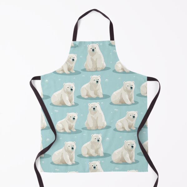 Item preview, Cute Sitting Polar Bears on a Blue Pattern designed and sold by Blue-Banana.