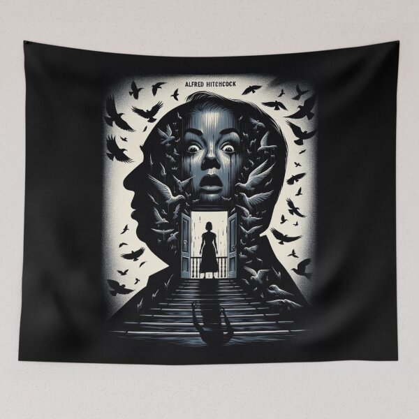 Item preview, Alfred Hitchcock Cinema Poster designed and sold by LIAMRIVIERART.