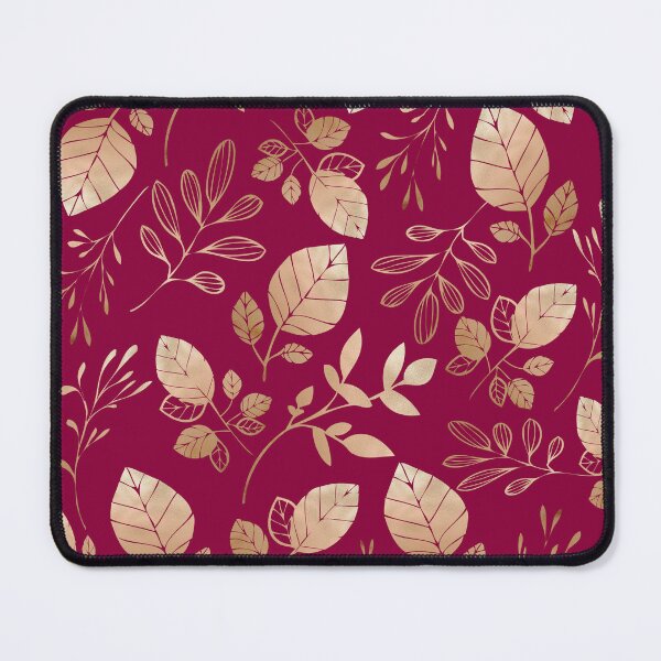 Item preview, Gold Leaves Red Background designed and sold by Jeallan Designs.