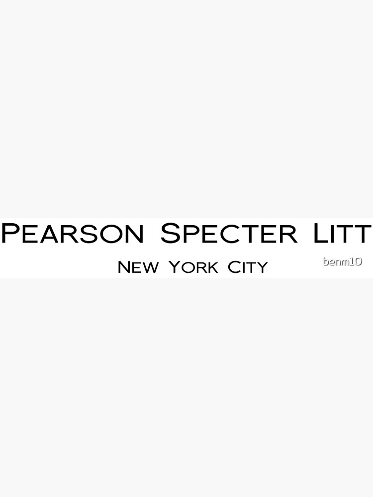 "PEARSON SPECTER LITT SUITS HARVEY SPECTER " Poster for Sale by benm10 Redbubble