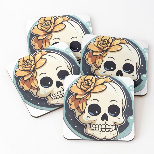 Item preview, Skull with flowers designed and sold by wplamkung.