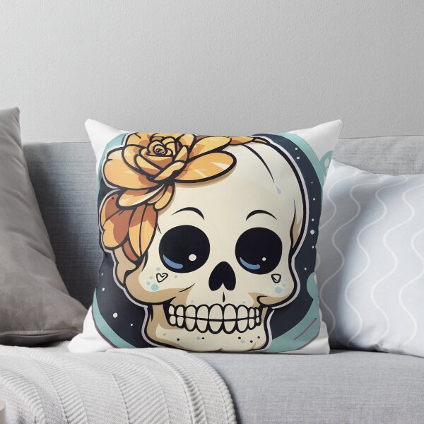 Item preview, Skull with flowers designed and sold by wplamkung.