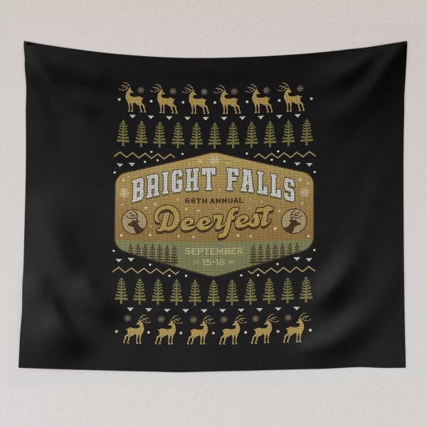 Item preview, Deerfest Bright Falls Ugly Sweater designed and sold by Lagelantee.