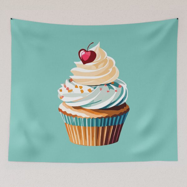 Artikelvorschau, Cupcake mit Kirschbelag, süße Freude entworfen und verkauft von CrazySweets.