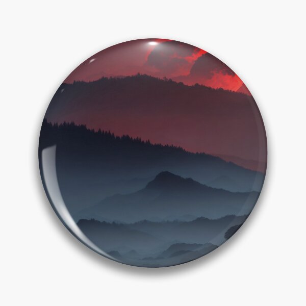 Item preview, Mysterious illumination of the red moon landscape designed and sold by M-Y-A-R-T-.