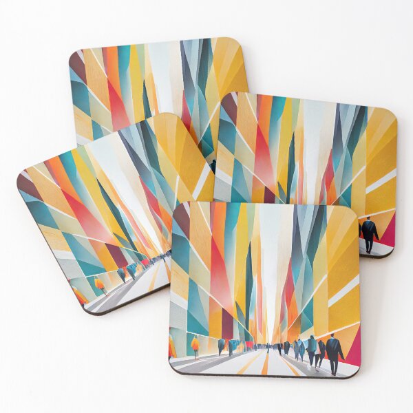 Item preview, Abstract City Painting - Urban Landscape Art Print designed and sold by Hakina-Oh.