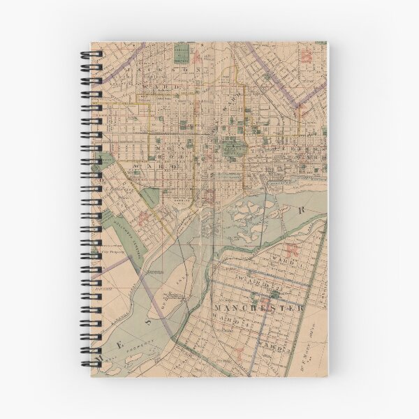 Item preview, Vintage Map of Richmond Virginia (1876) designed and sold by BravuraMedia.