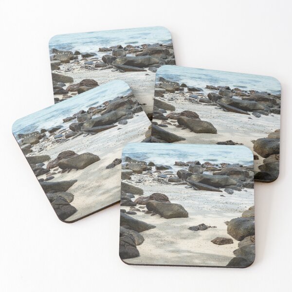 Item preview, Sandy Beach with Rocks in Shade of Trees designed and sold by 2424studio.