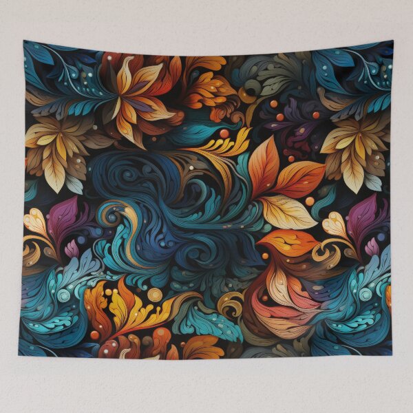 Item preview, Autumnal Whirls and Florals designed and sold by Purr- Paradise.