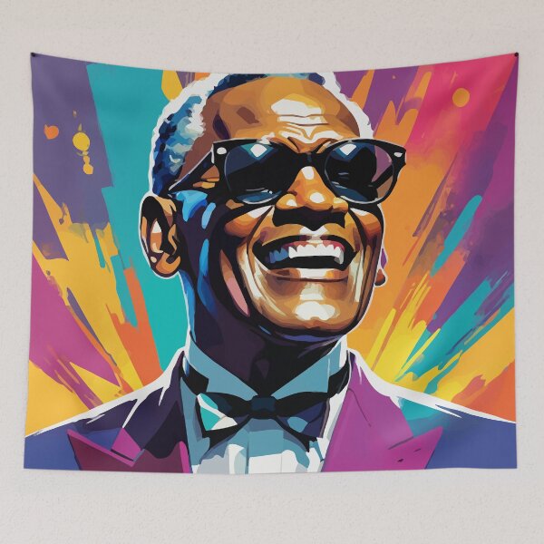 Item preview, Digital Portrait Inspired by Ray on colorful pop art background designed and sold by clon-dot-net.