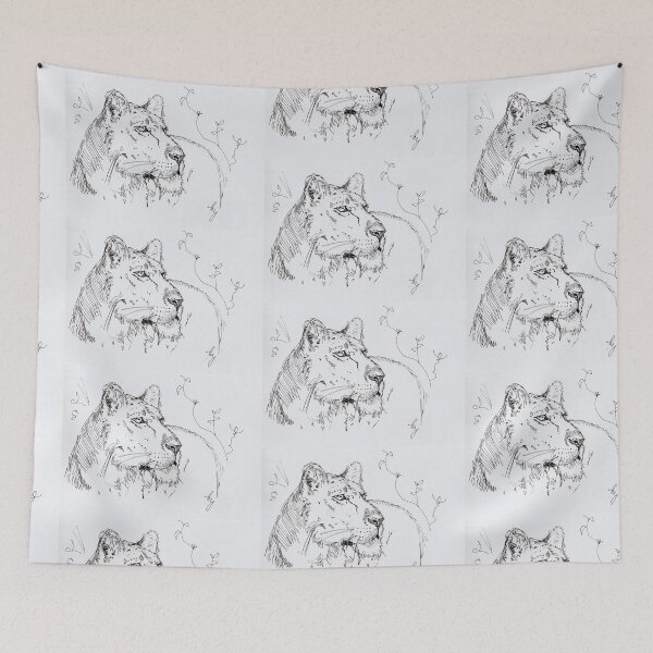 Item preview, Lioness Drawing designed and sold by MikeJory.