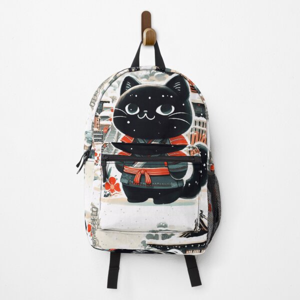 Item preview, Snowy Village with a Black Cat designed and sold by IAPICTURE.